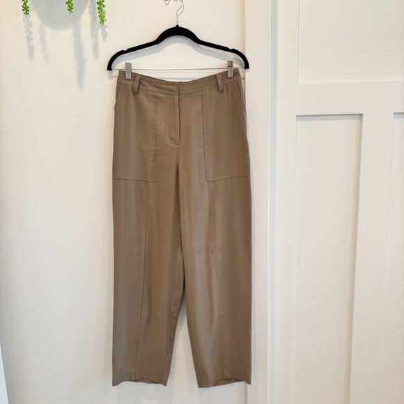 Nine West High Waist Cargo Trouser Pants Elastic Waistband Tan Women's Size S - Picture 1 of 9